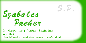 szabolcs pacher business card